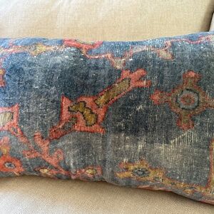 Pottery Barn Velvet Lumbar Pillow Cover. Two available.